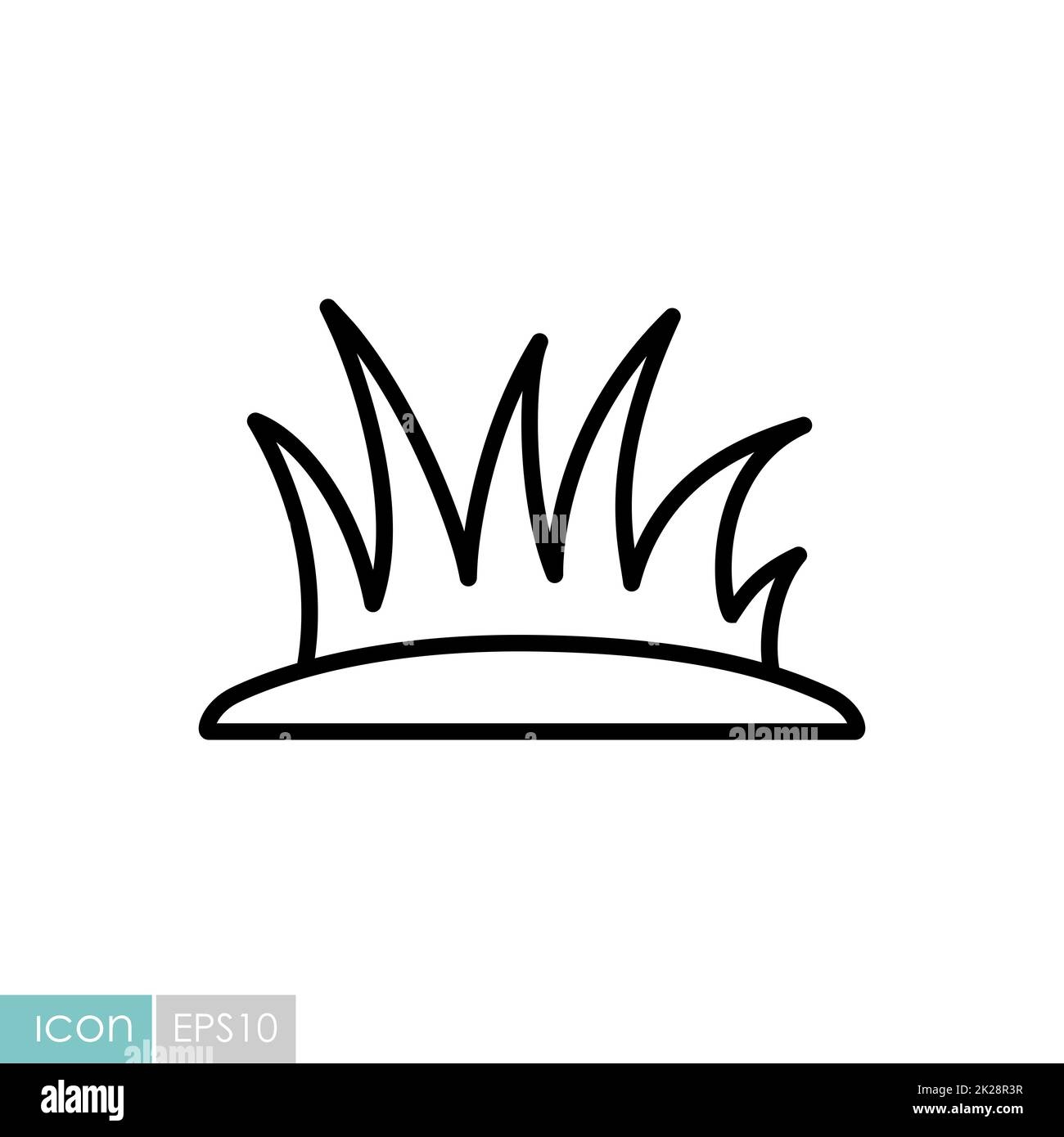 Lawn Grass Vector Isolated Icon Gazon Sign Stock Photo Alamy