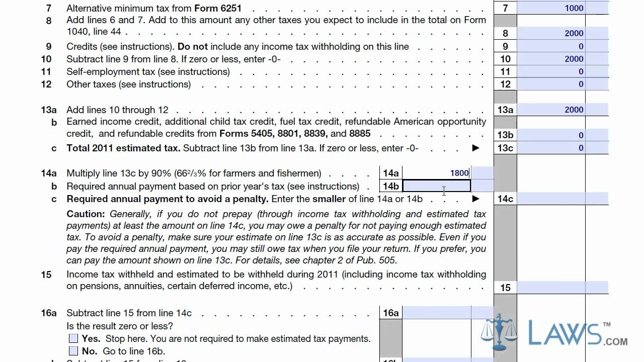 Irs Form 1040-Es