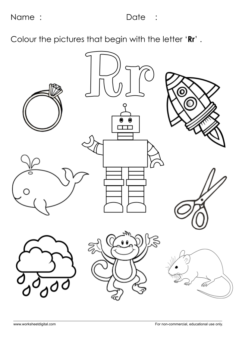 Letter R Worksheet For Kindergarten Worksheet Digital 1 