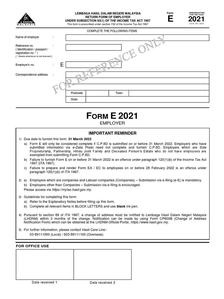 Ea Form In Malay