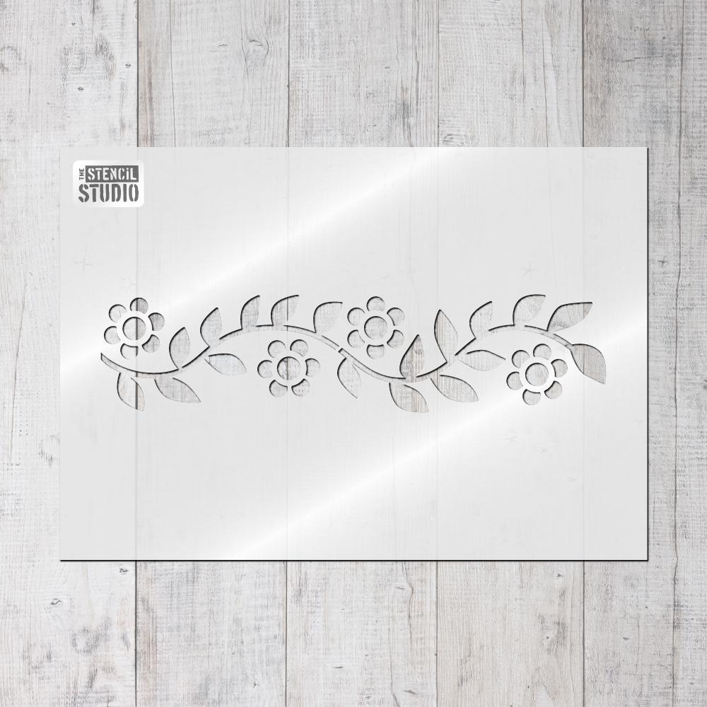 Lilliput Flower Border Stencil