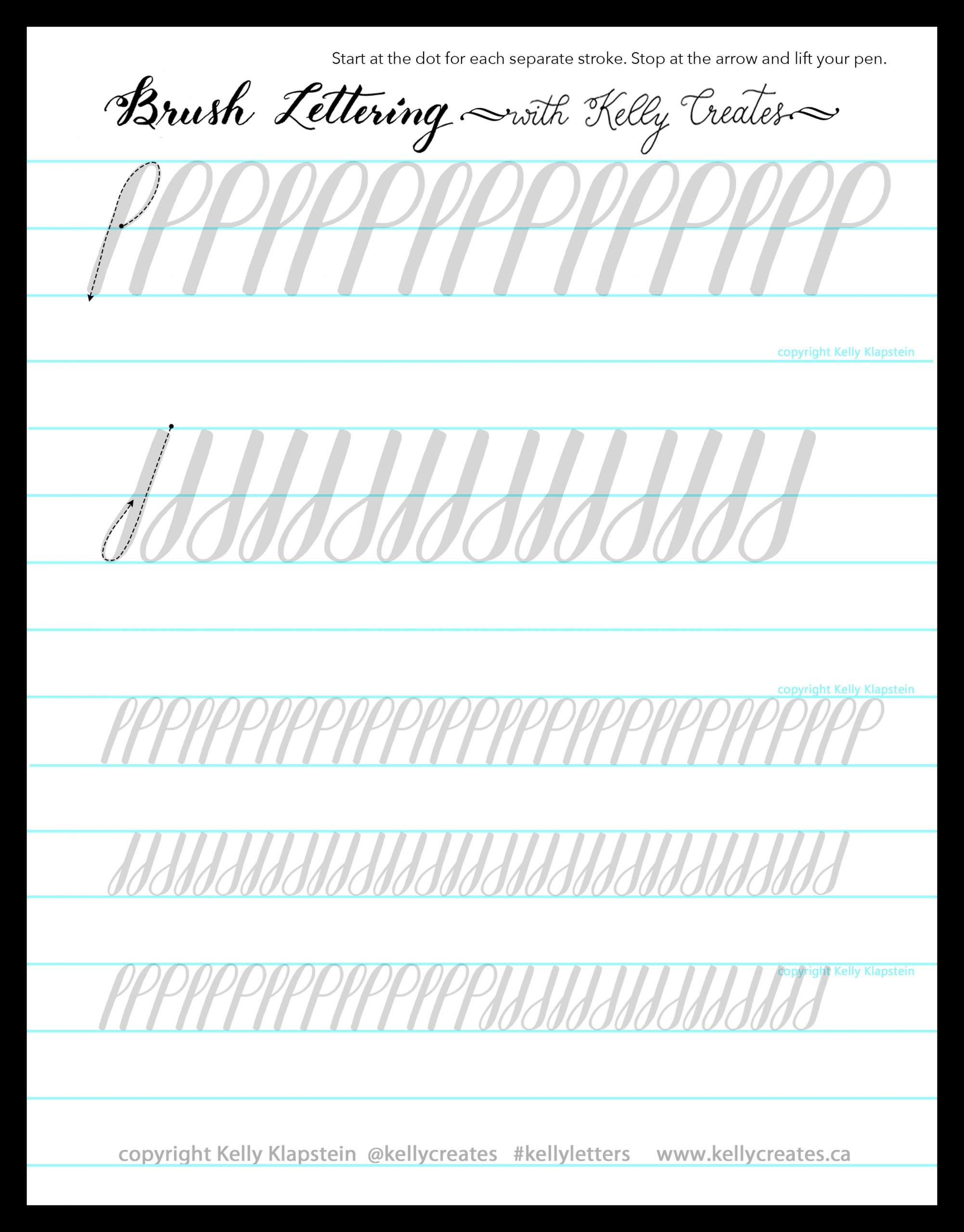 Calligraphy Printable Worksheets