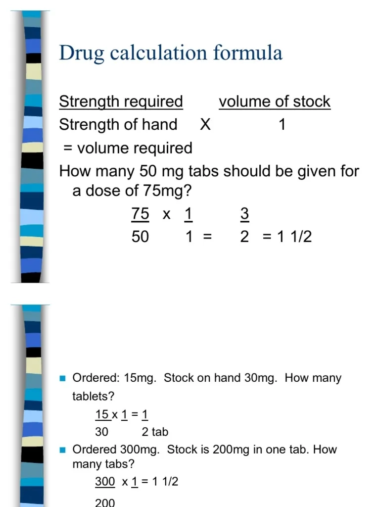 Meds Drug Calculation Formula 2 PDF Wellness