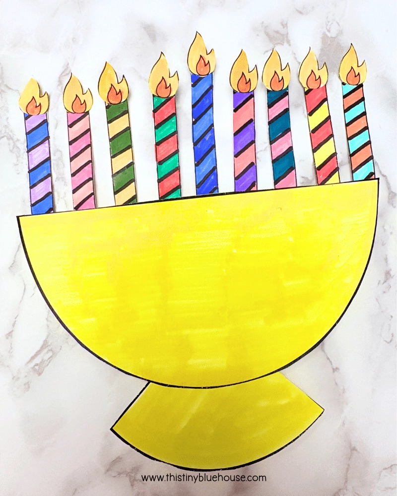 Free Printable Menorah Template