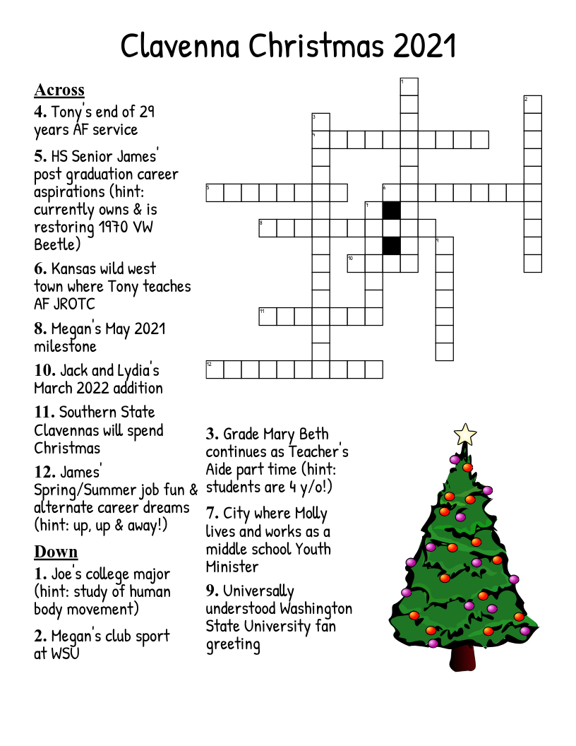 Free Printable Middle School Crosswords