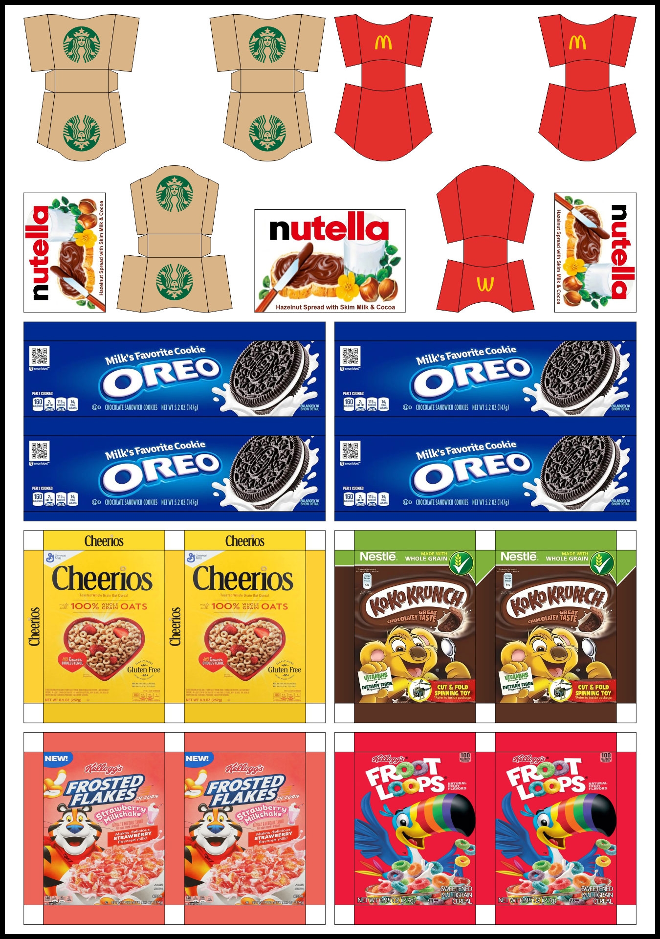 Miniature Food 13 Free PDF Printables Printablee