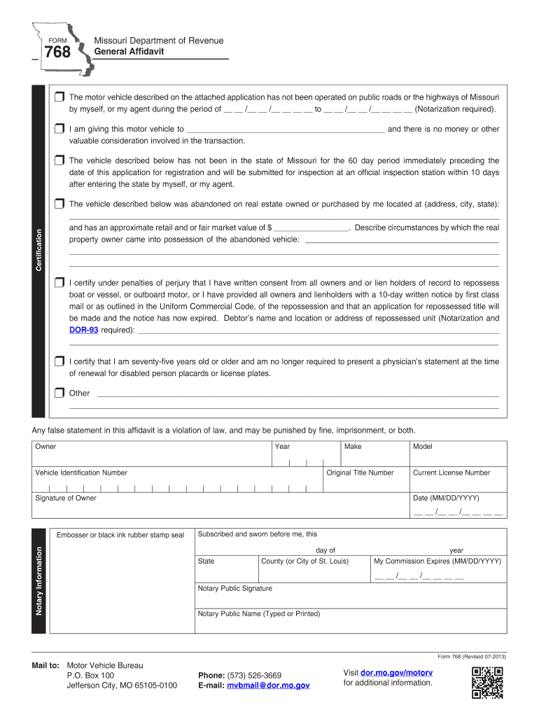 Missouri Form 4923 H Form