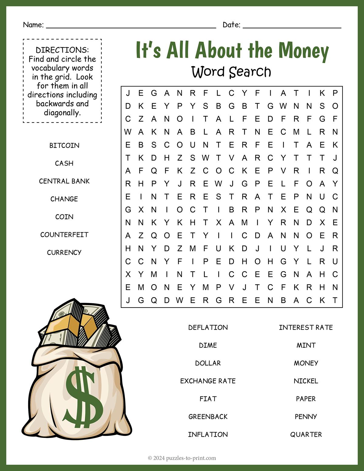 Word Puzzle For Money
