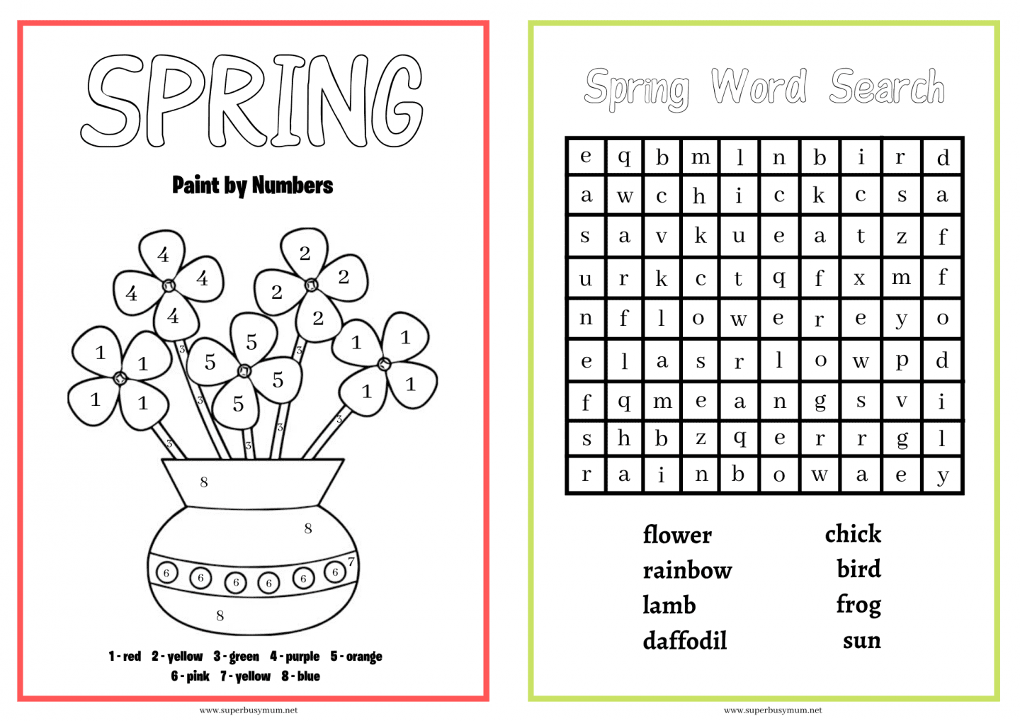 My Spring Activity Book Free Printable Super Busy Mum 