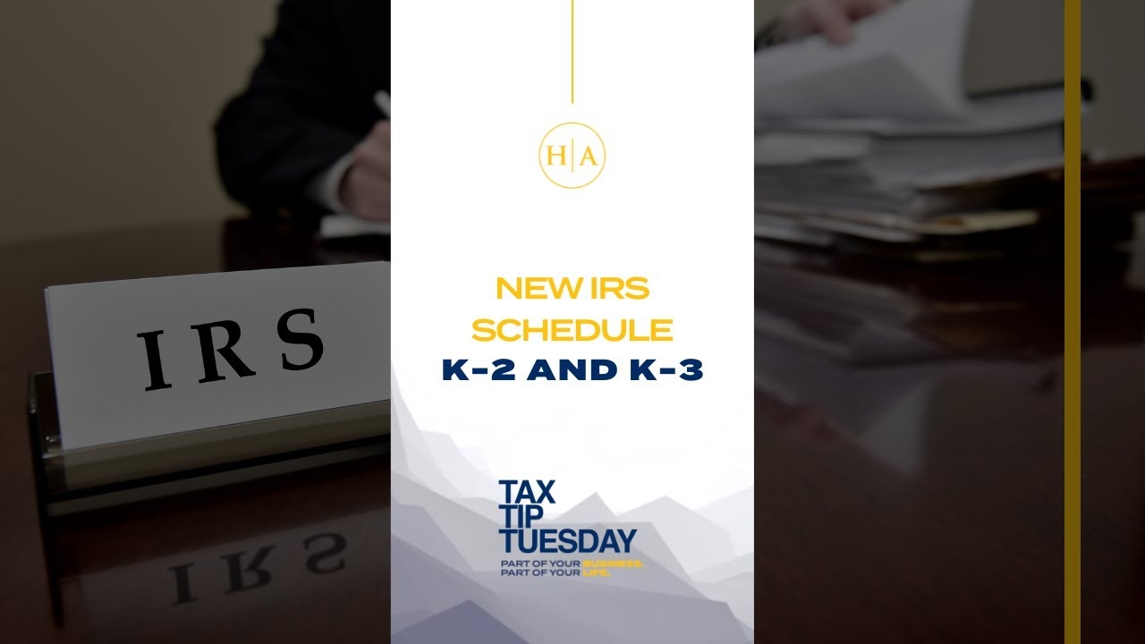 New IRS Schedule K 2 And K 3 Tax Tip Tuesday Shorts