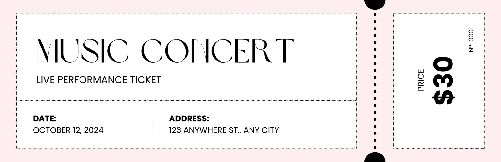 Printable Ticket Templates Free