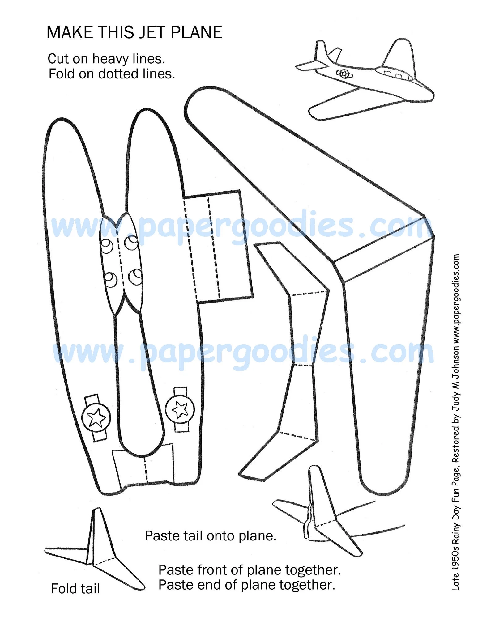 Printable 3d Paper Airplane Templates
