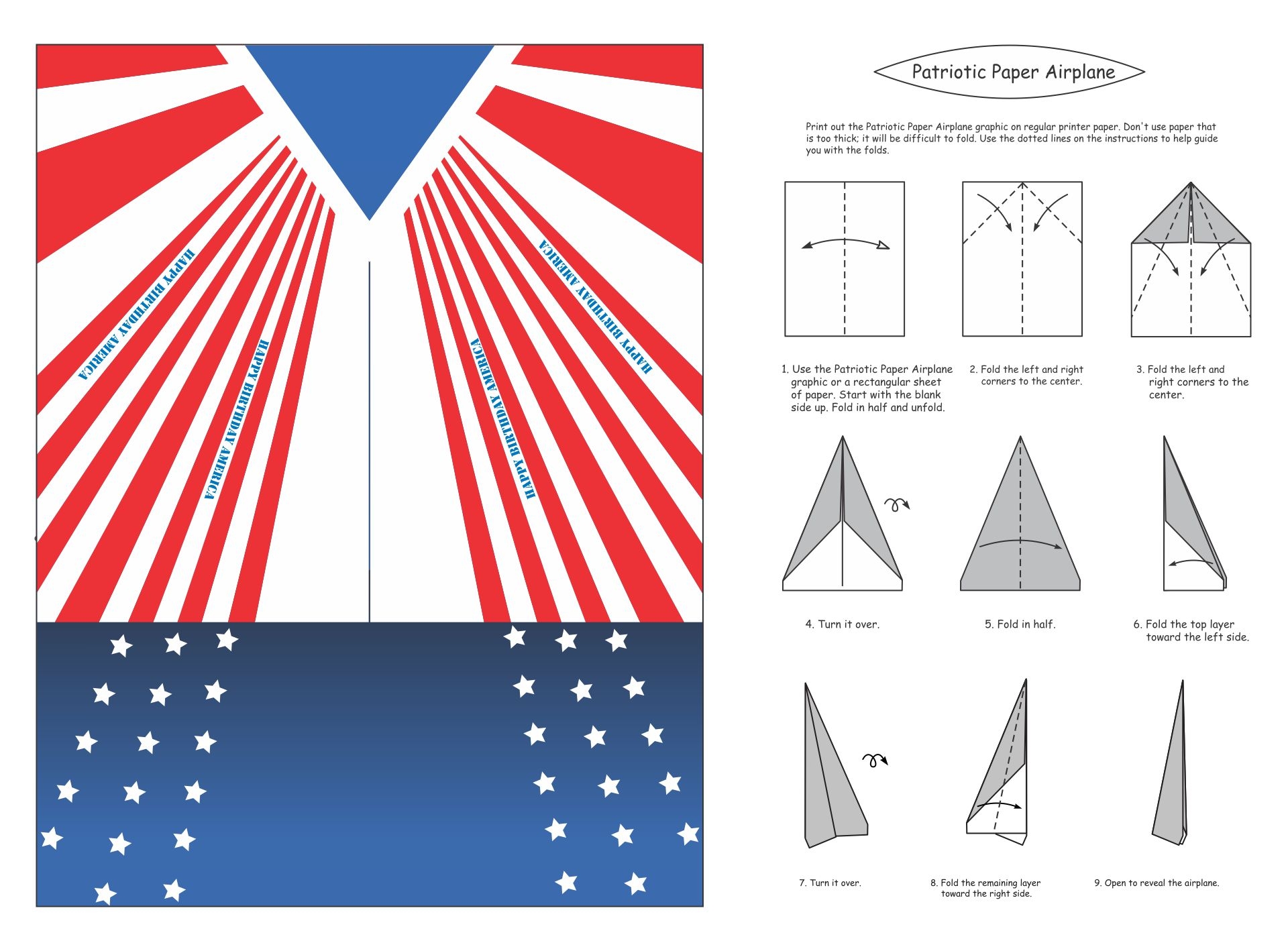 Printable Paper Airplane Templates