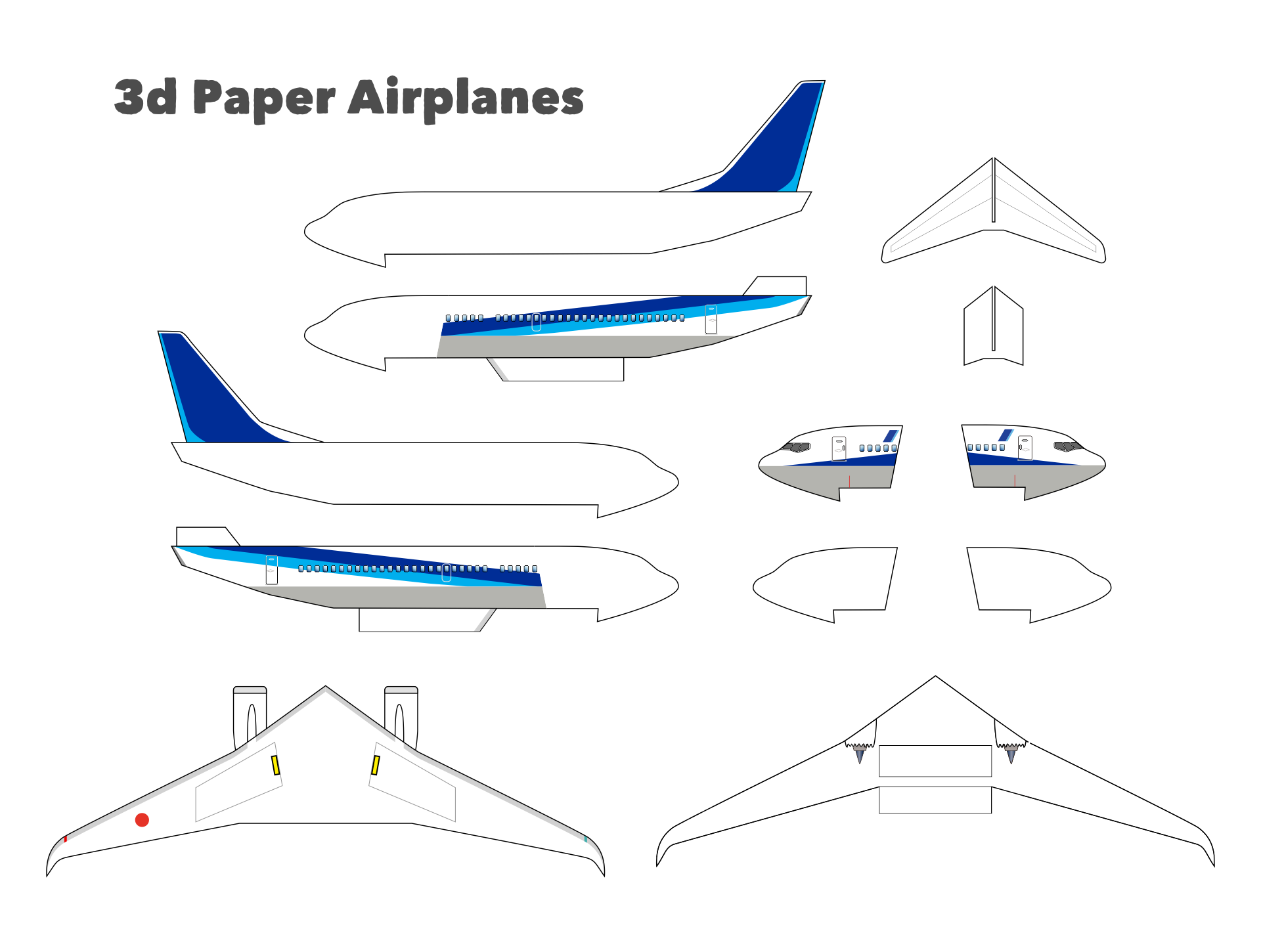 Patterns For Paper Airplanes 10 Free PDF Printables Printablee