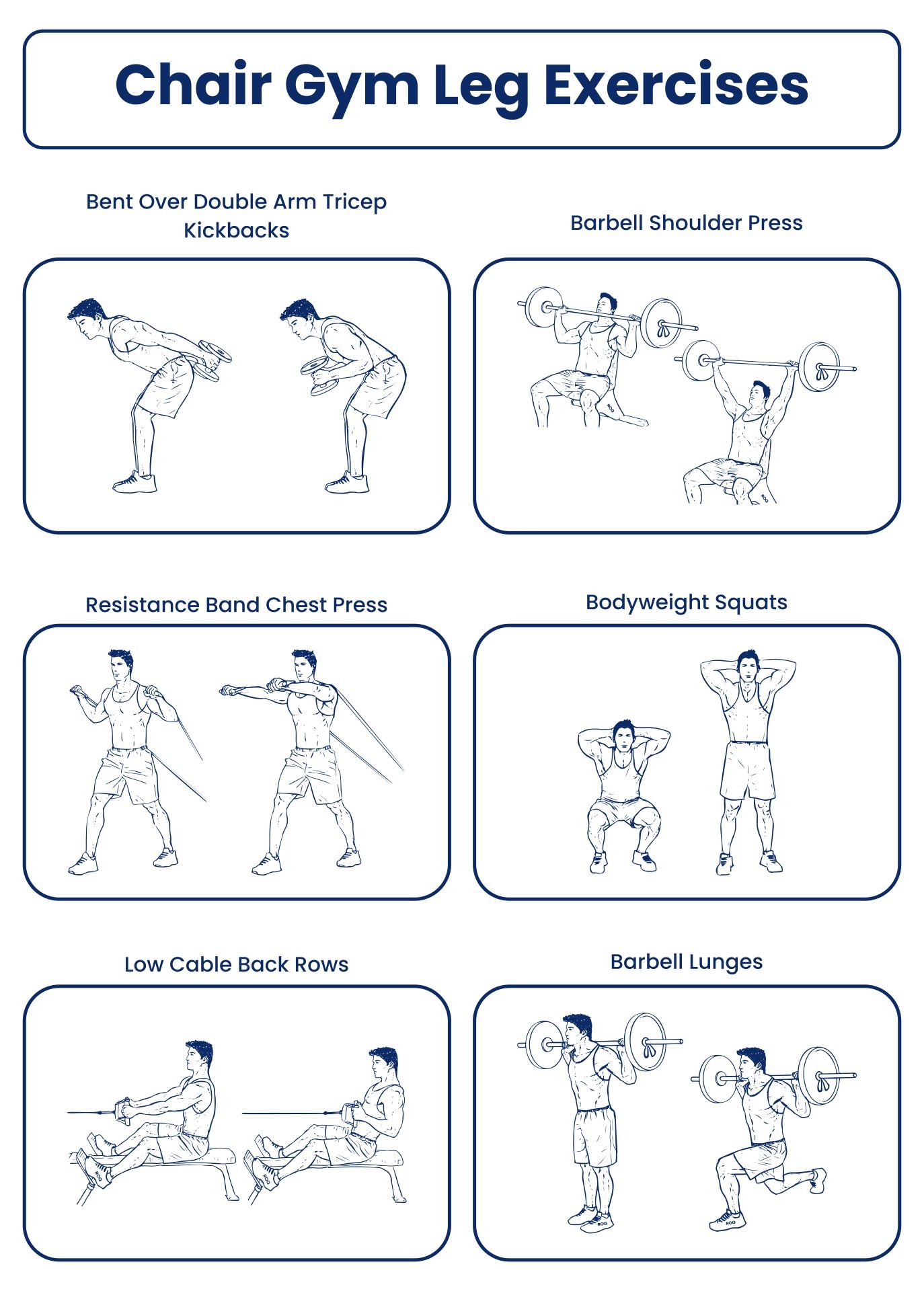 Pdf Printable Leg Exercises For Seniors Printable Barbell Legs 