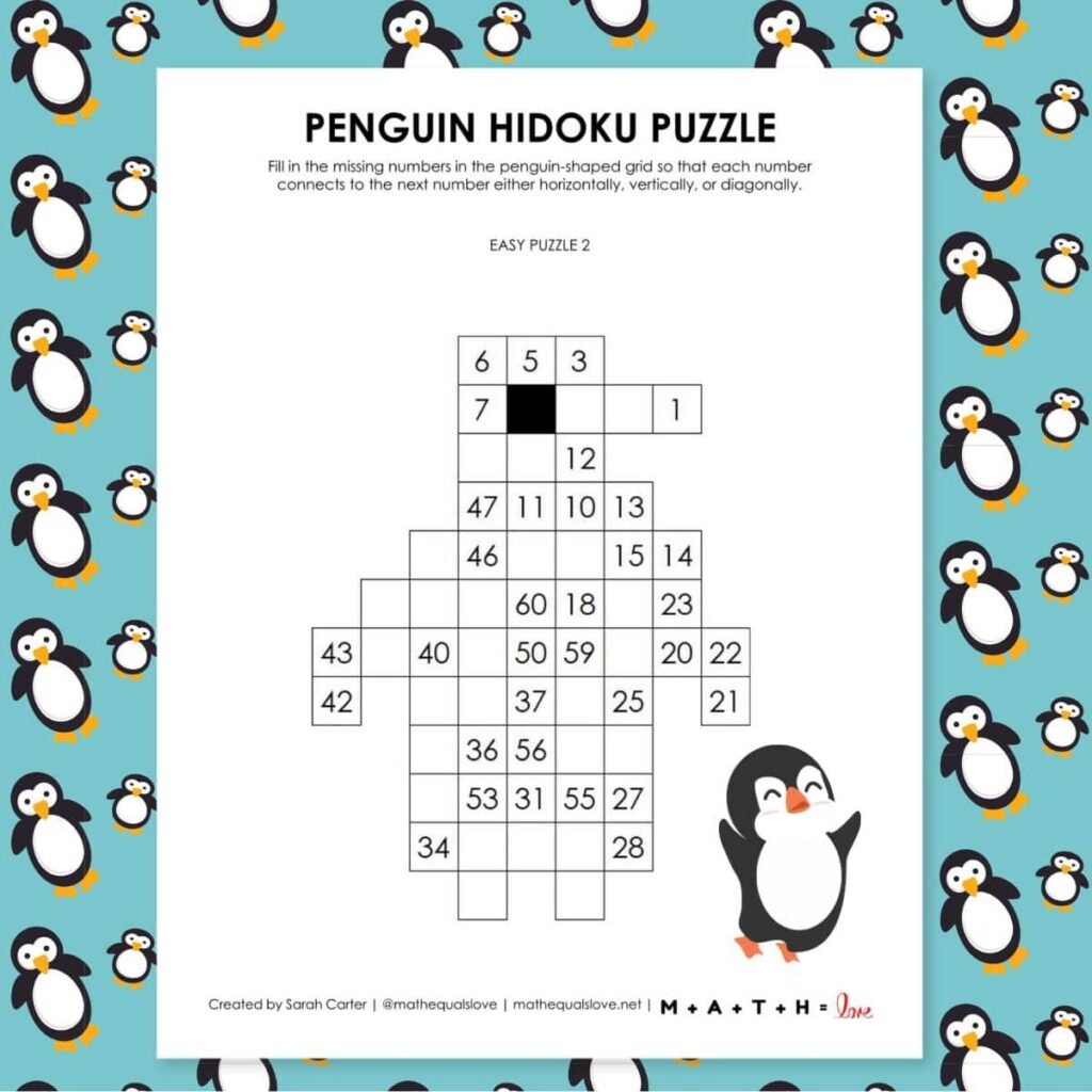 Printable Crossword Puzzles Penguin