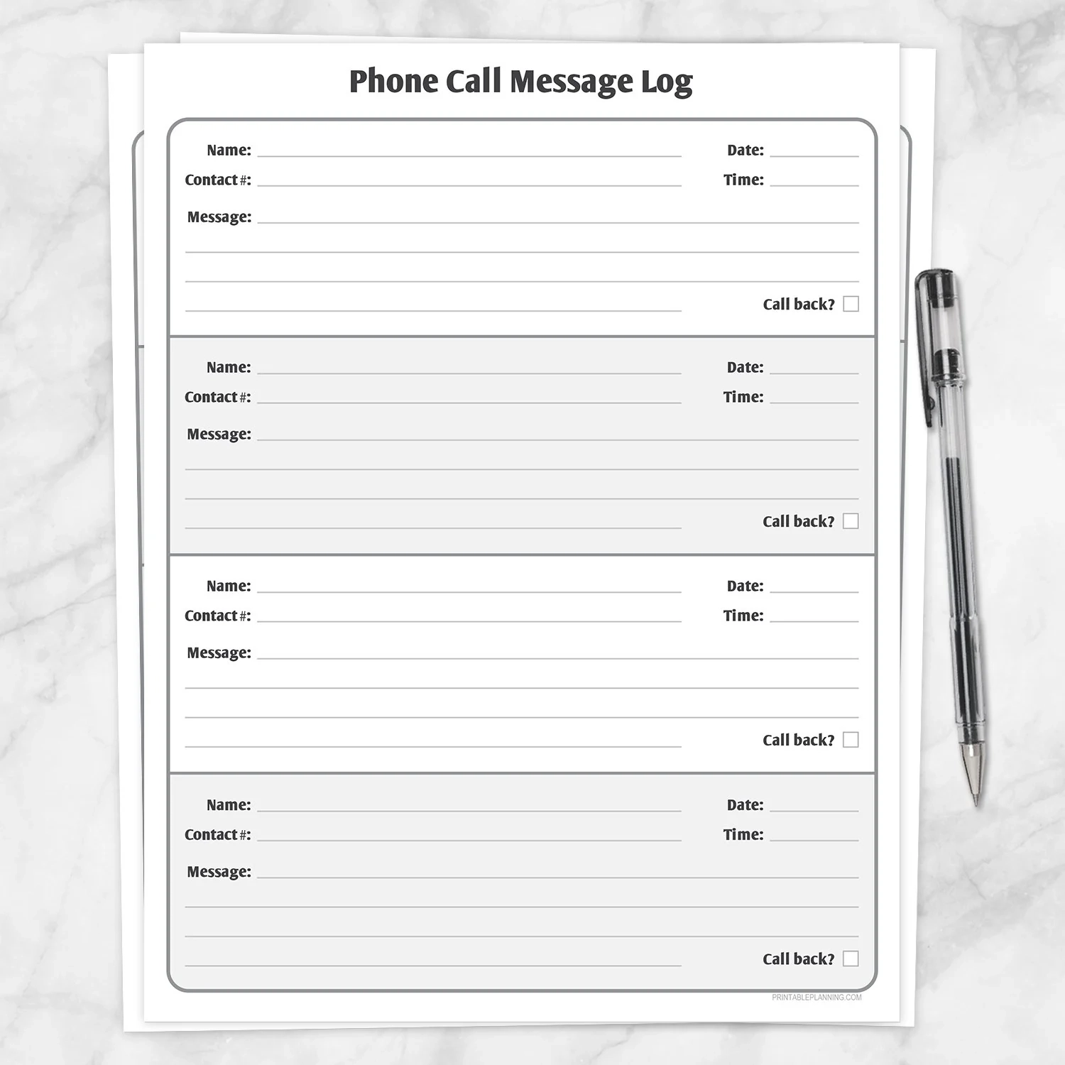 Free Printable Phone Message Template Word