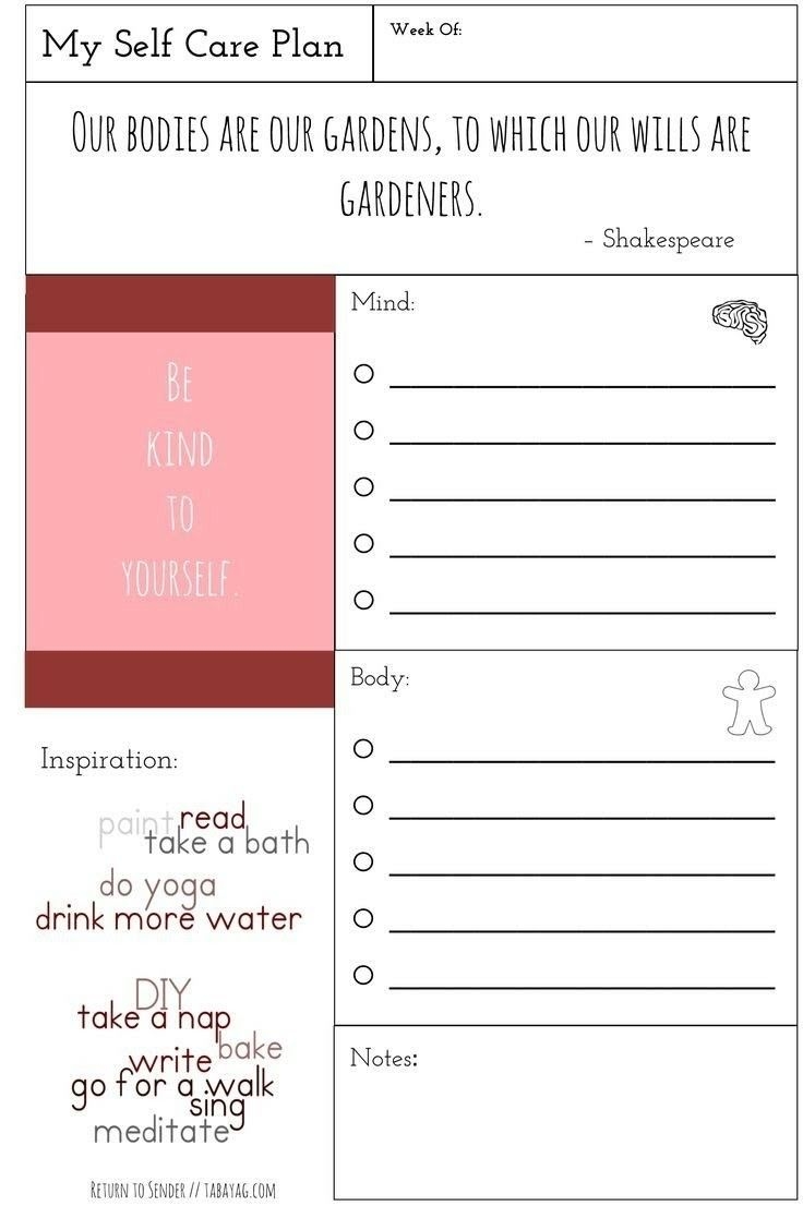 Pin By Mrs Aprila On Mind Set Self Care Worksheets How To Plan 