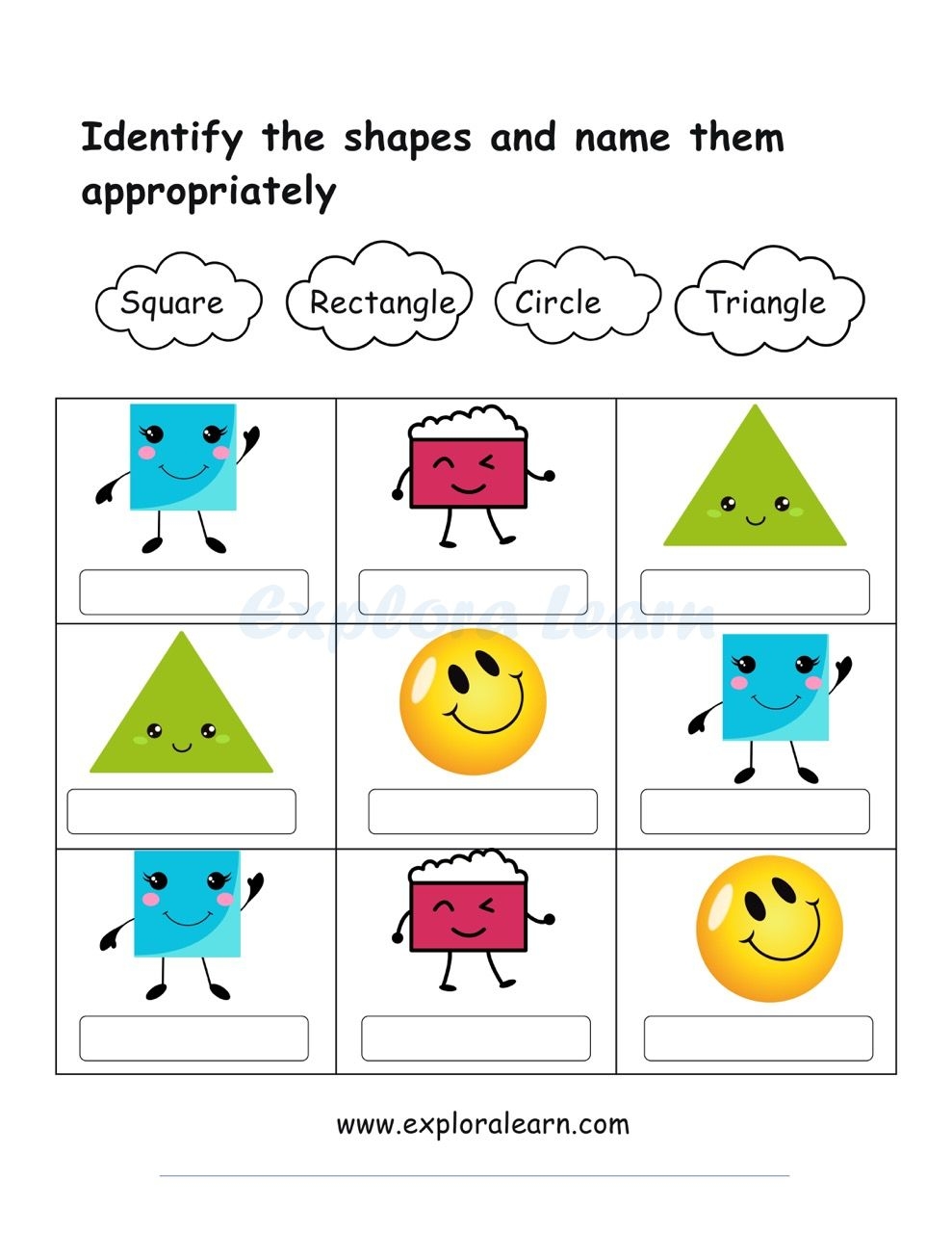 Playful Shapes And Colors Worksheets For Preschool And 