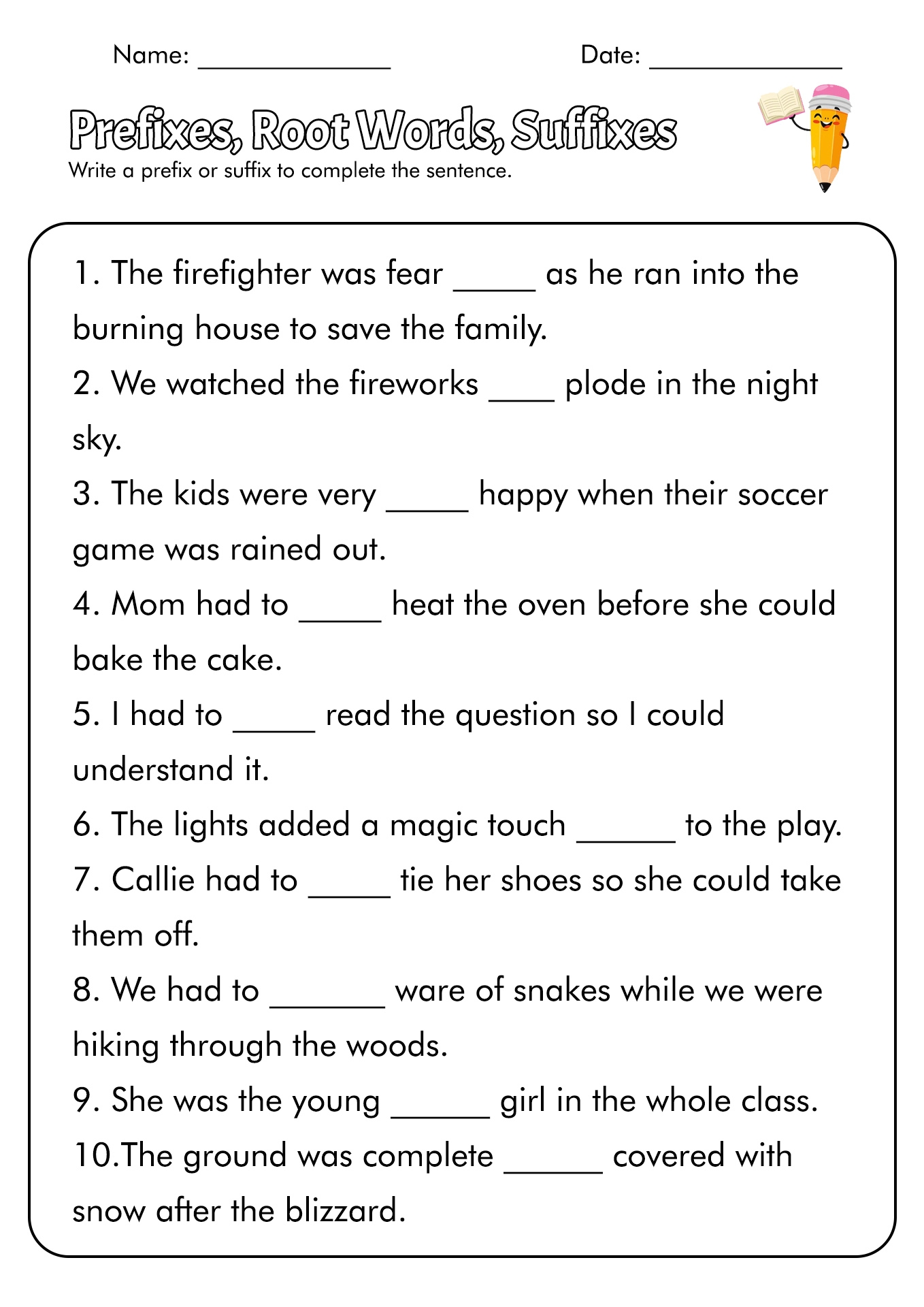 Prefixes Worksheets Worksheets Library