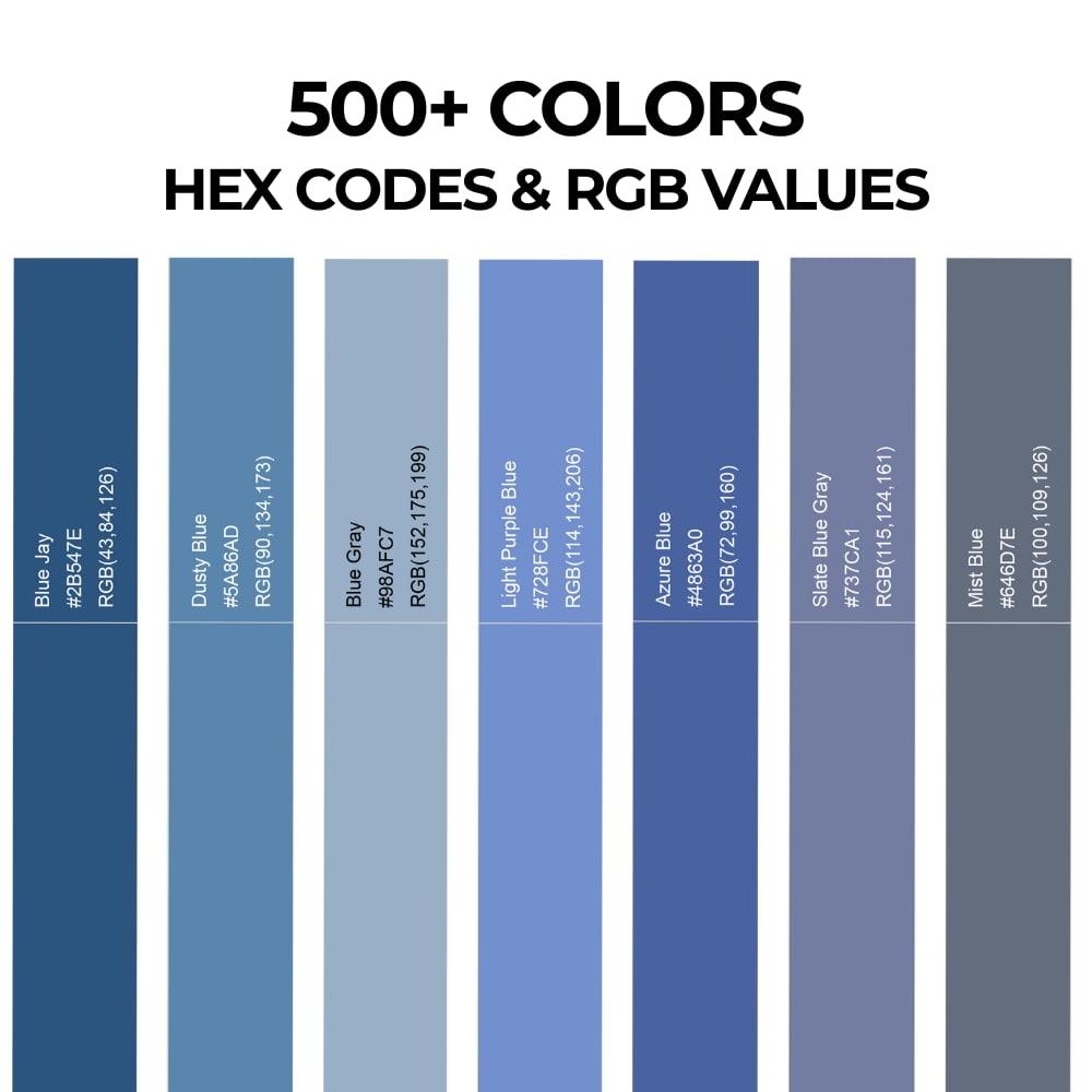 Printable Color Swatch Book 500 Hex Codes amp RGB Values