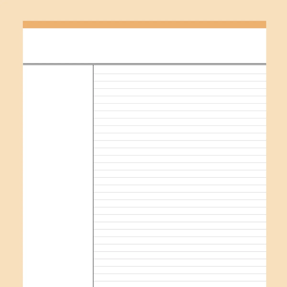 Notes Template Printable
