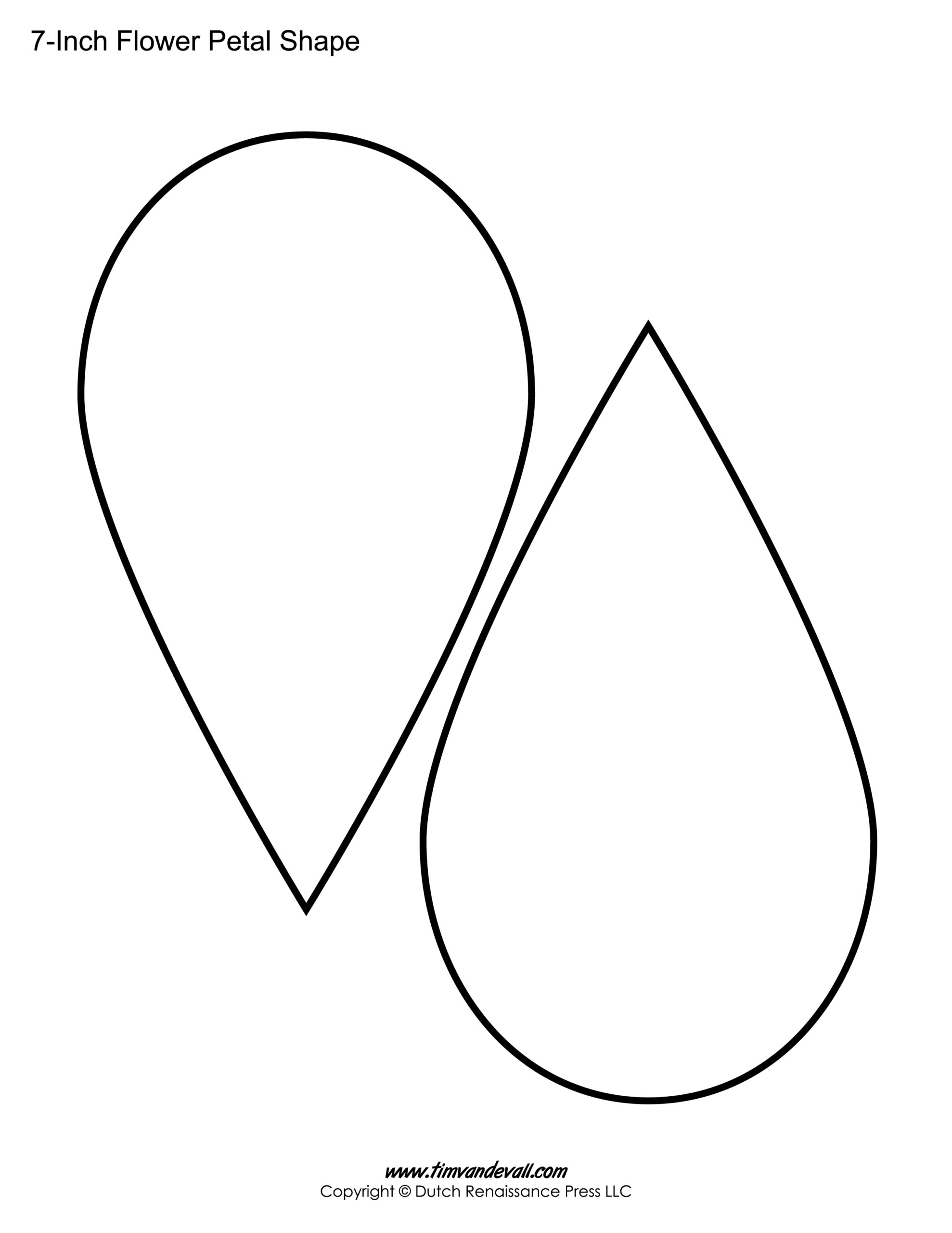 Printable Flower Petal Templates For Making Paper Flowers