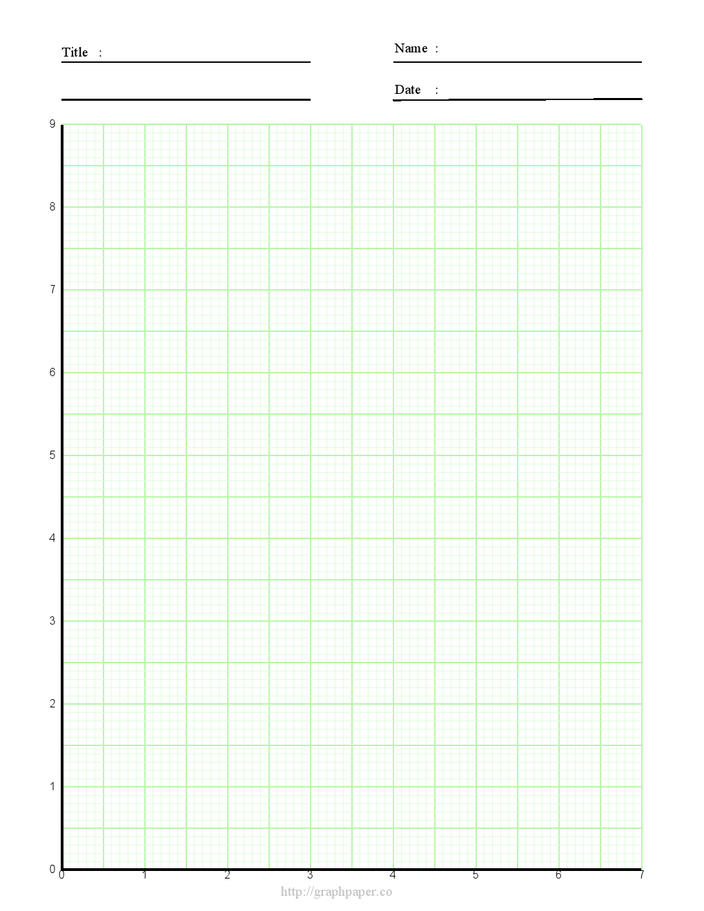 Graph Sheet Printable Green