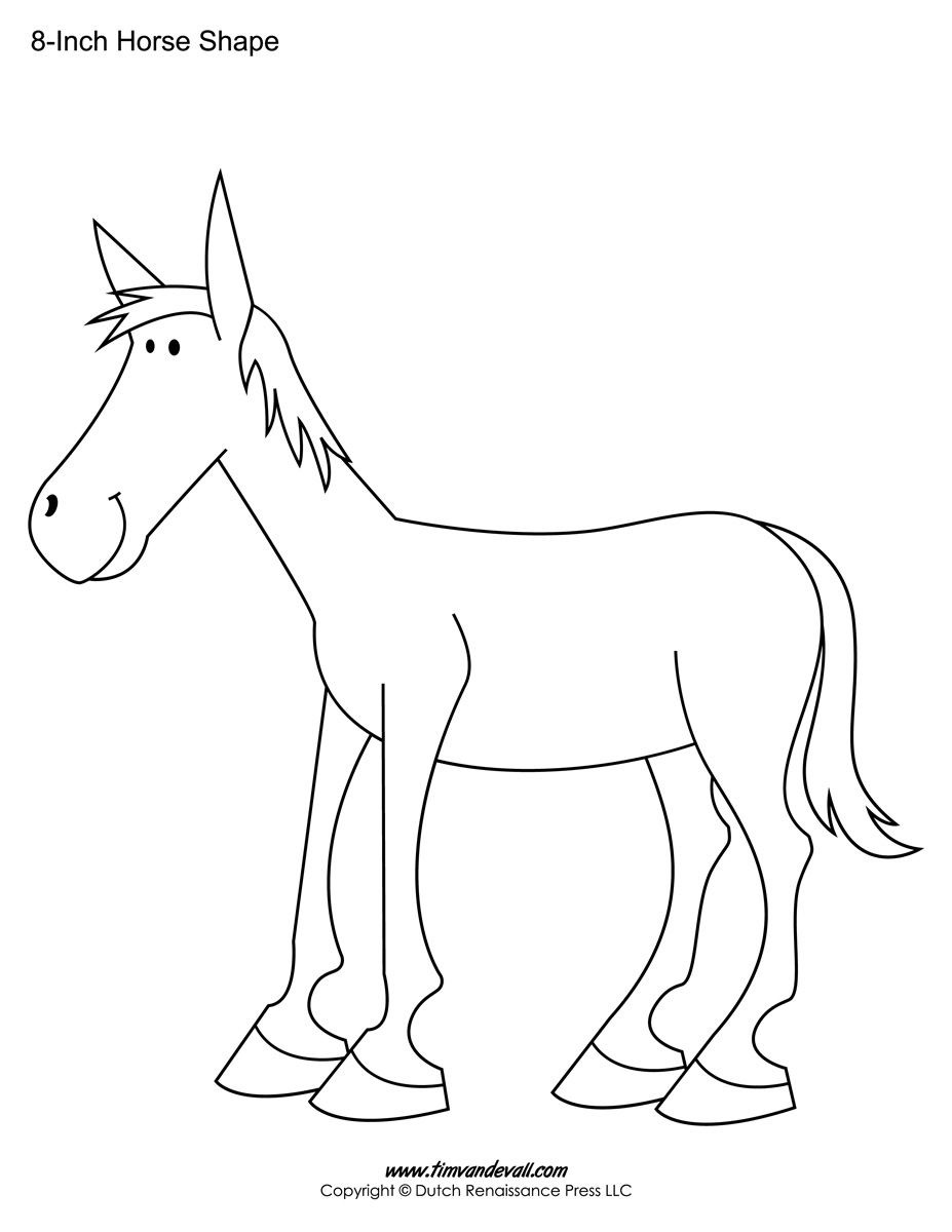 Printable Horse Templates Horse Shapes For Art Crafts