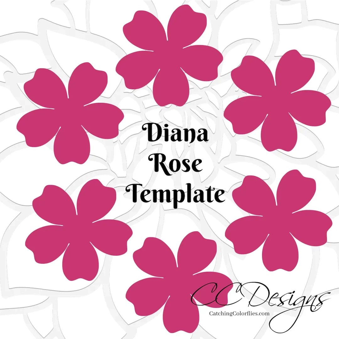 Printable Paper Rose Templates DIY Paper Flowers Printable PDF 