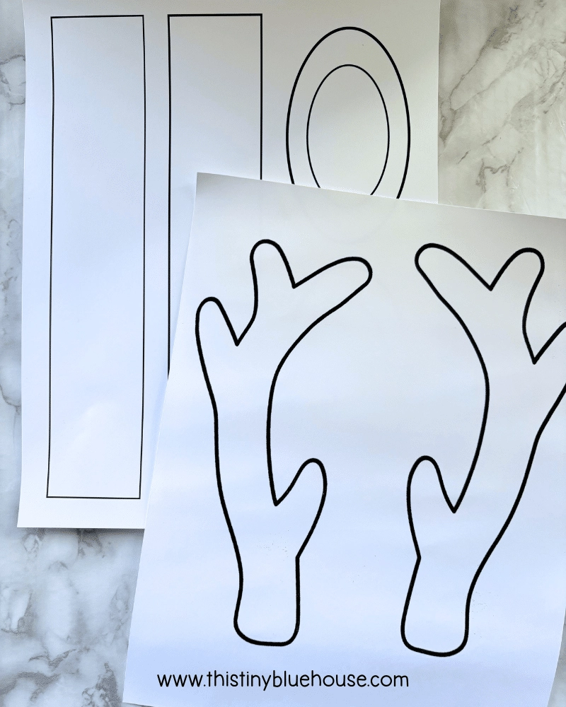Free Printable Reindeer Antler Template