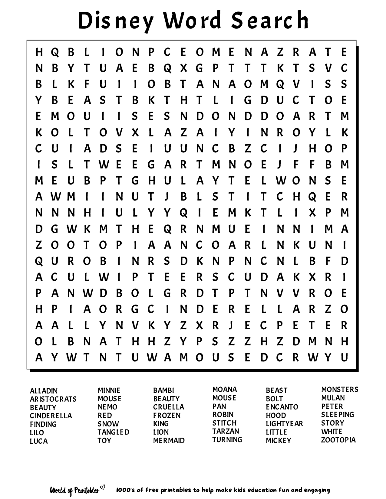 Printable Crossword Word Search Puzzles