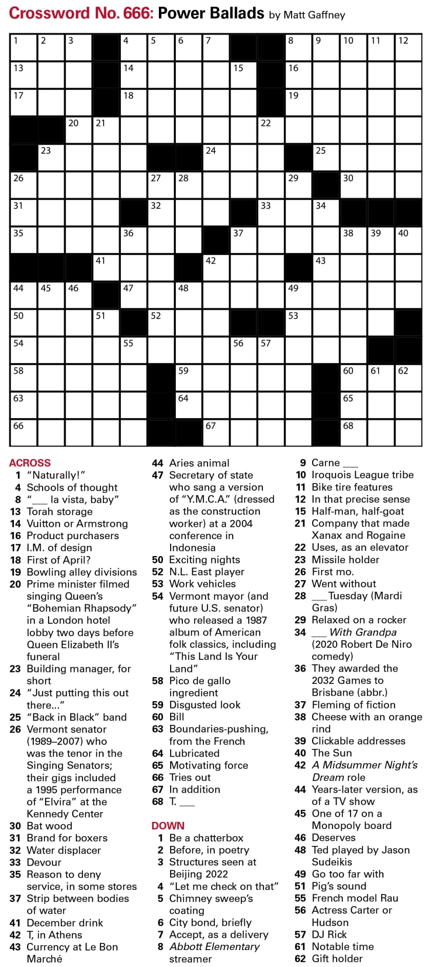 Puzzles Printable Crossword Issue October 7 2022