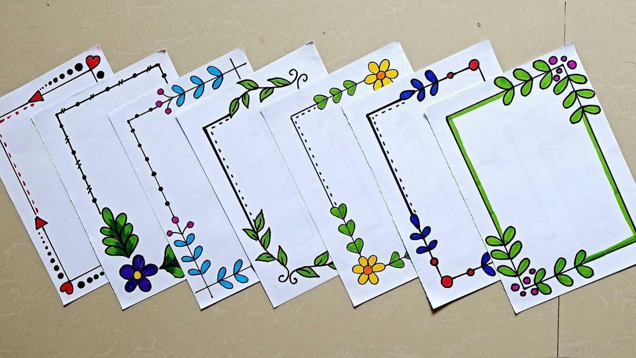 Quick And Easy Project Work Design Borders Very Easy Corner Border Designs Project Design Borders 
