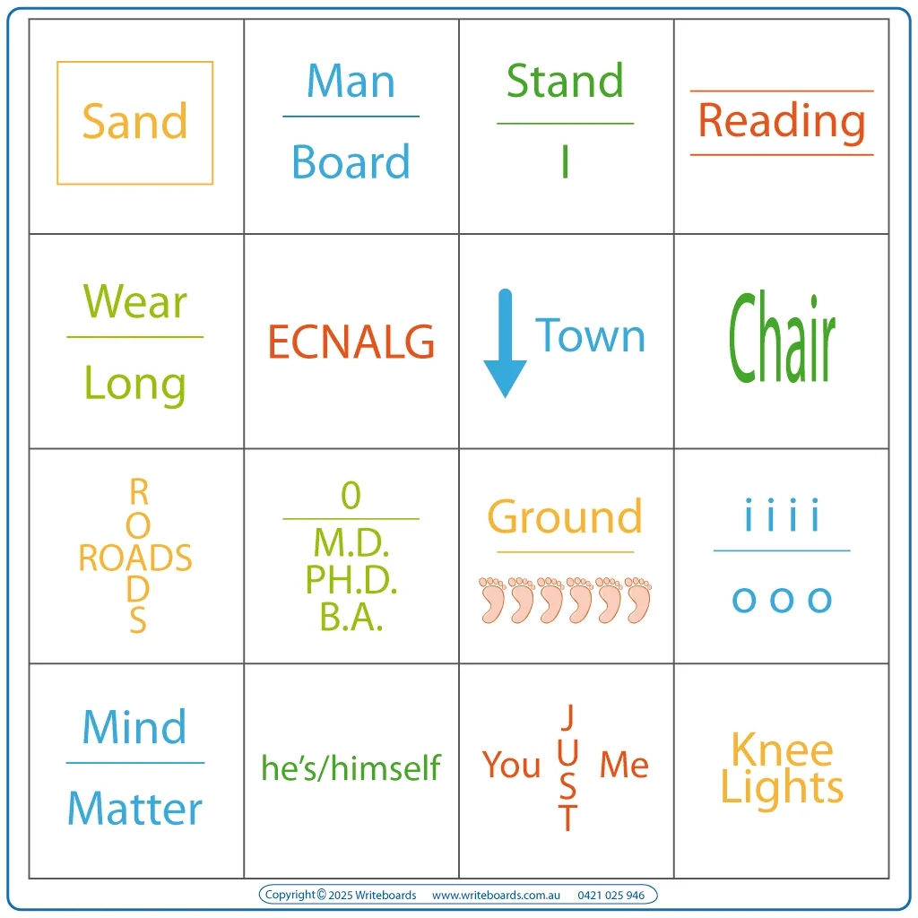 Rebus Puzzles For Classroom Fun amp Critical Thinking Writeboards