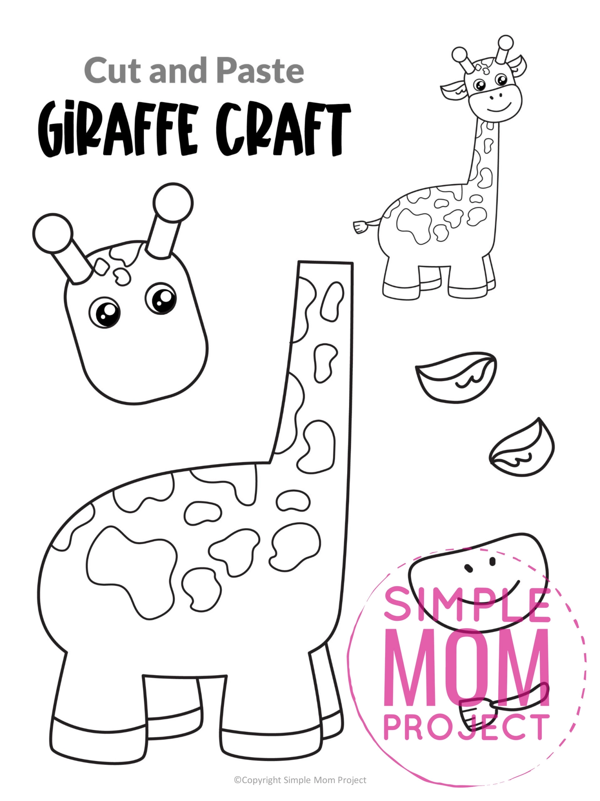 Printable Giraffe Craft Template