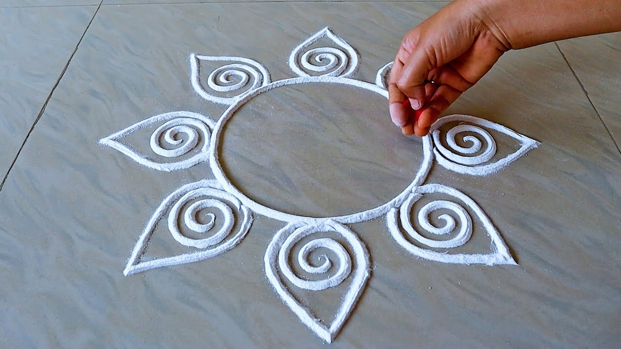 Simple Rangoli Designs For Diwali Easy Rangoli Design Easy Kolam Designs Deepavali Muggulu