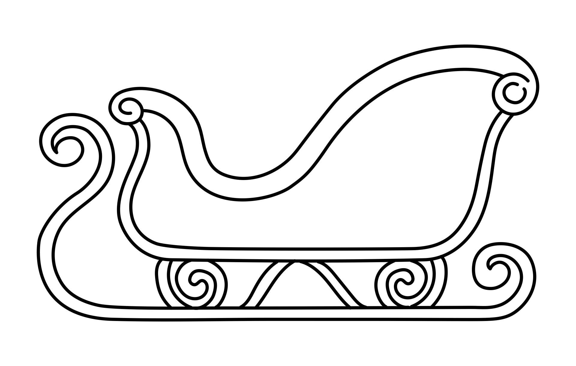 Sleigh Printable Template