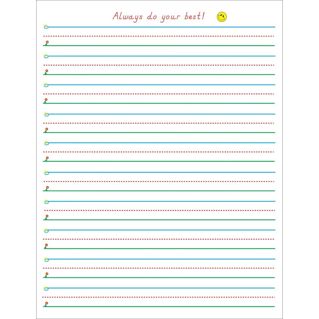 Smart Start Writing Paper Grades 1 2 100 Sheet Package By Teacher 