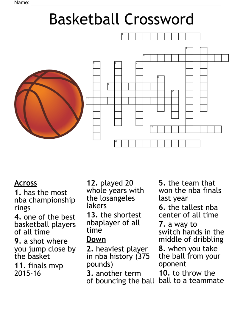 Sports Crossword WordMint