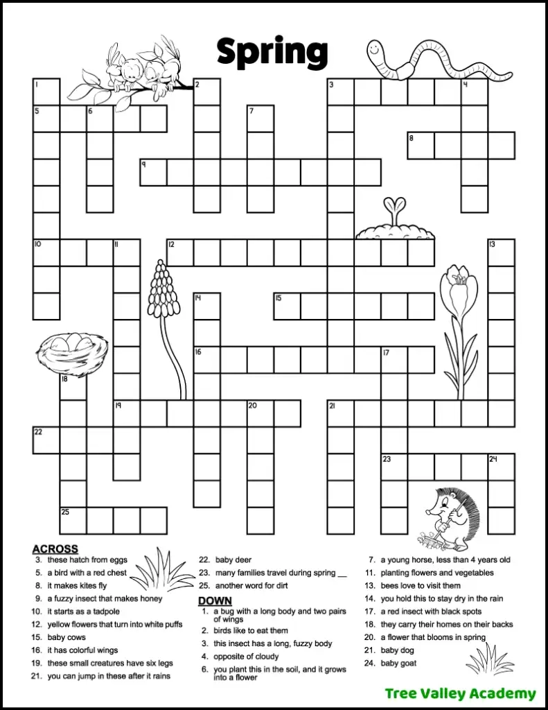 Easy Printable Crossword Puzzles Free Online