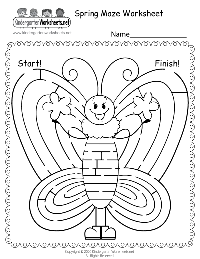 Spring Printable Worksheets For Kids
