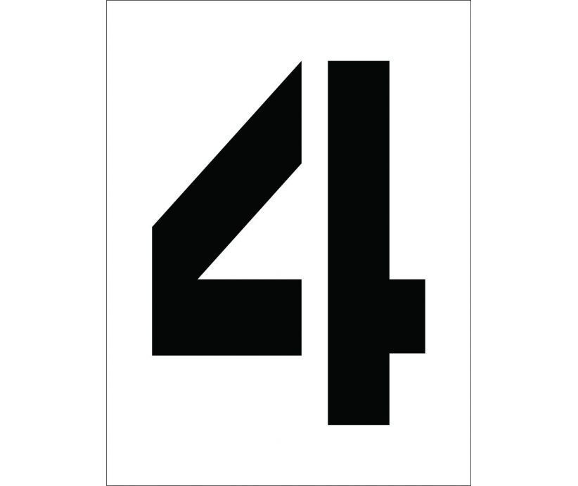 Stencil Number 4 12 PMC12 4 Jendco Safety Supply