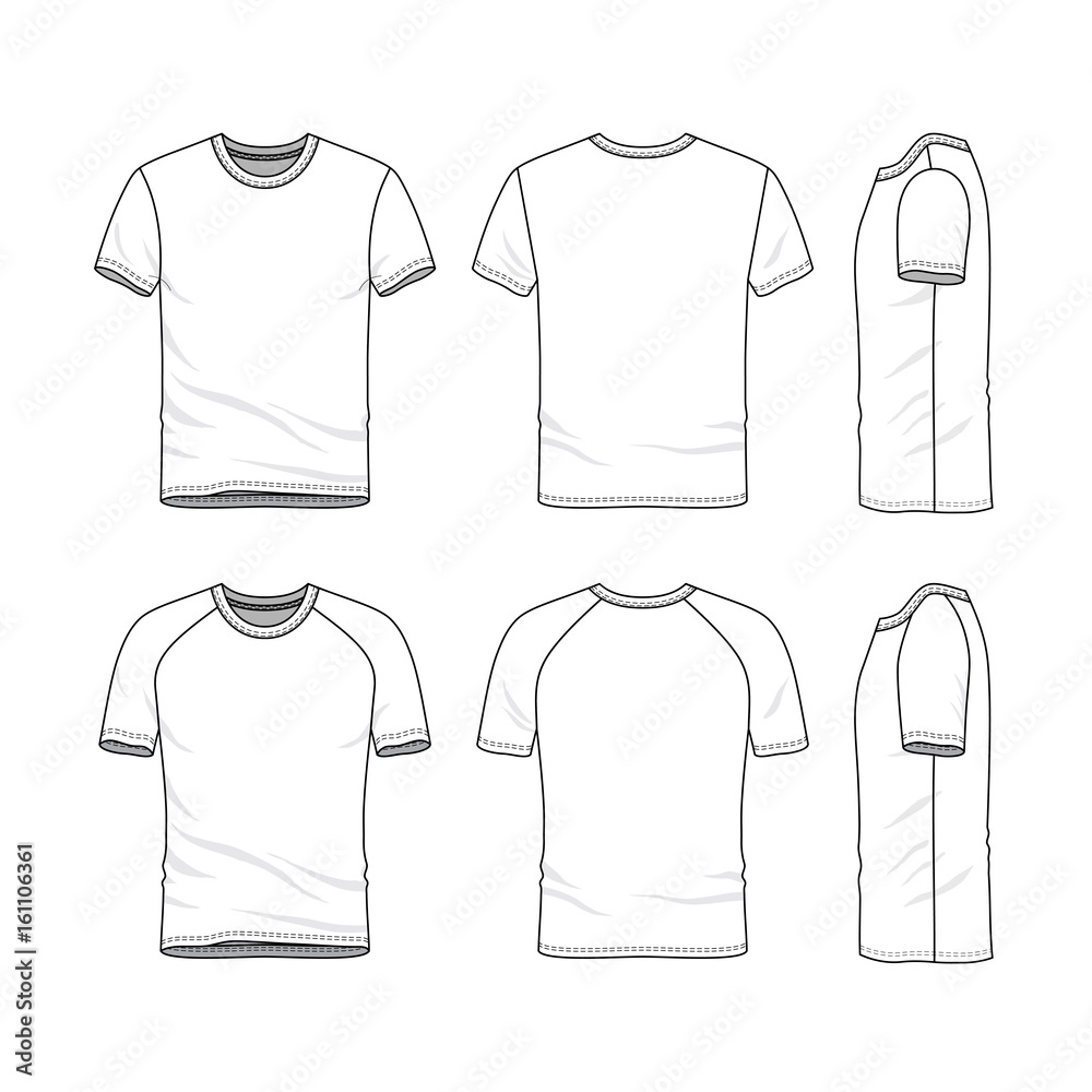 Stock Vektorgrafik Vector Templates Of Clothing Set Front Back 