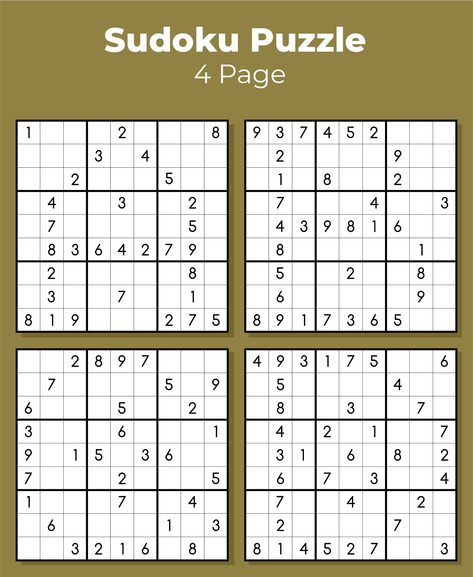 Sudoku Puzzles To Print 10 Free PDF Printables Printablee Sudoku Puzzles To Print 10 Free PDF Printables Printablee
