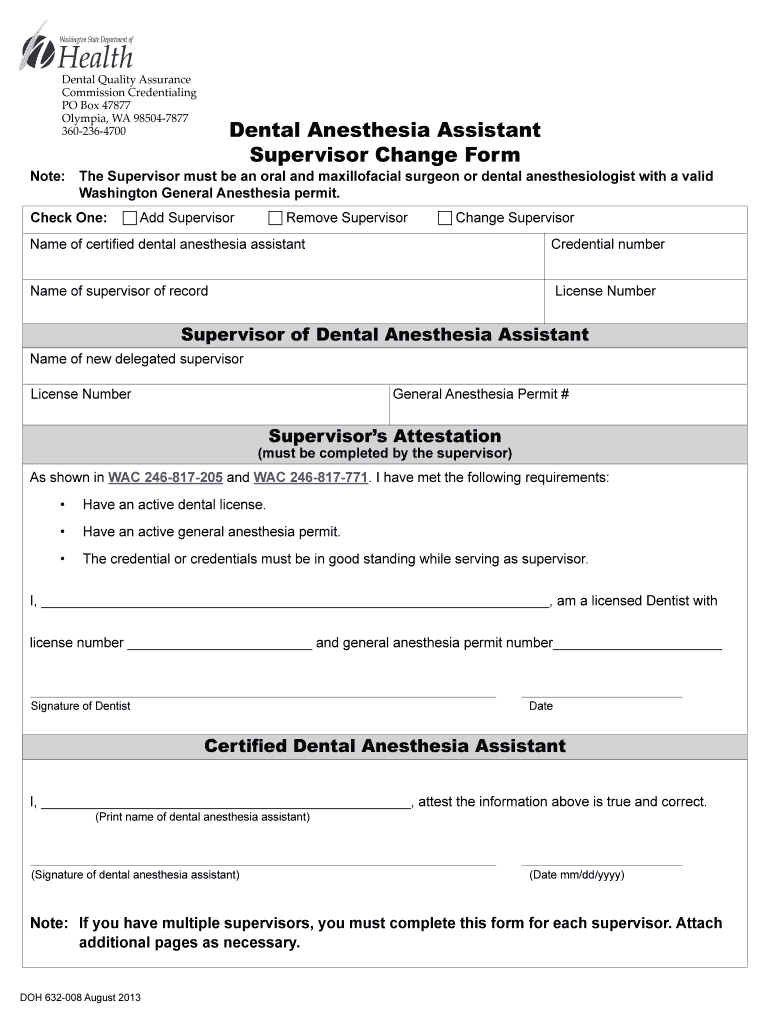Supervisor Change Form Osc Government Assistance Form