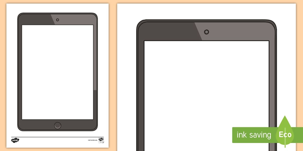 Tablet Blank Writing Template