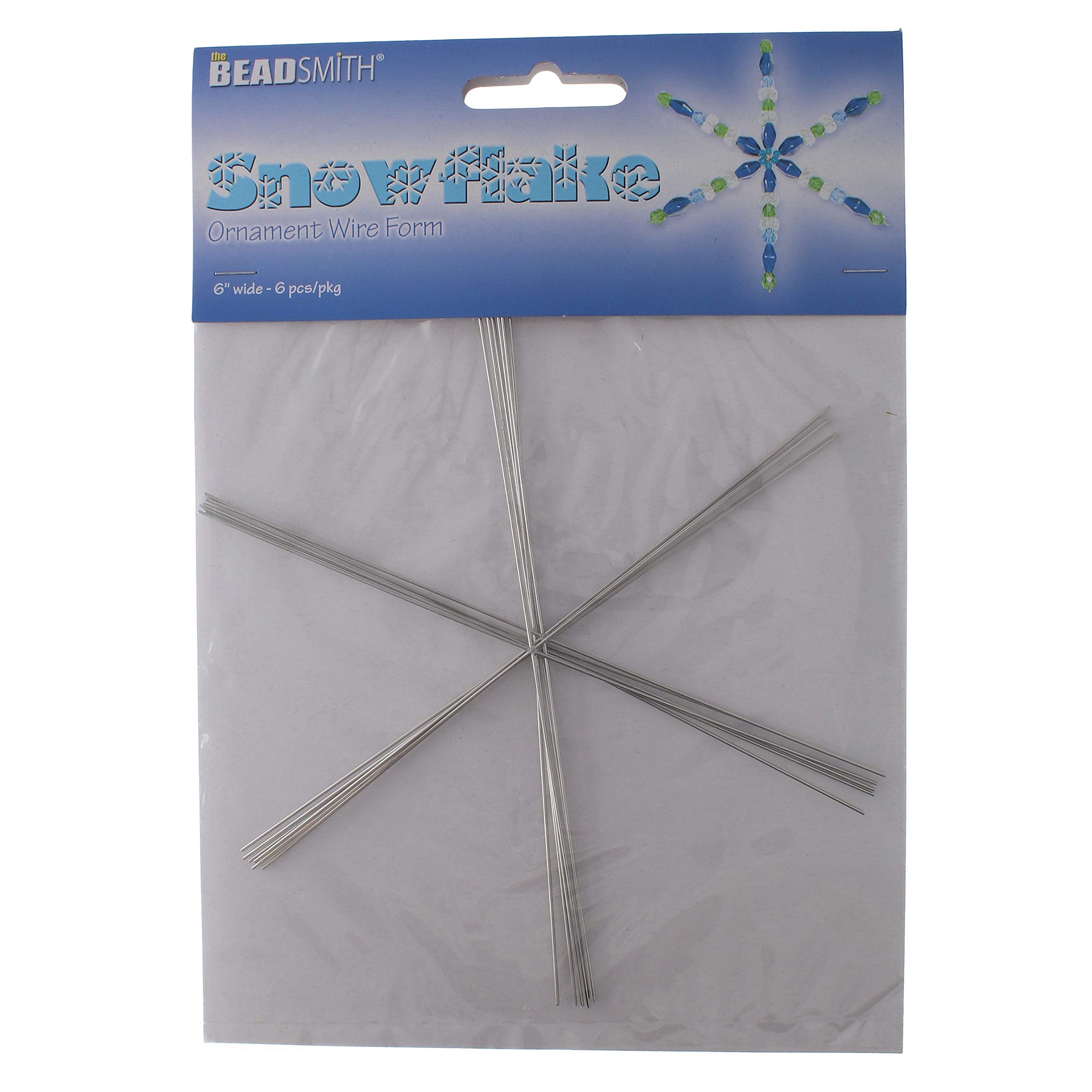 The Beadsmith Wire Snowflake 6 Inches 0 8mm Diameter 6 Pieces 