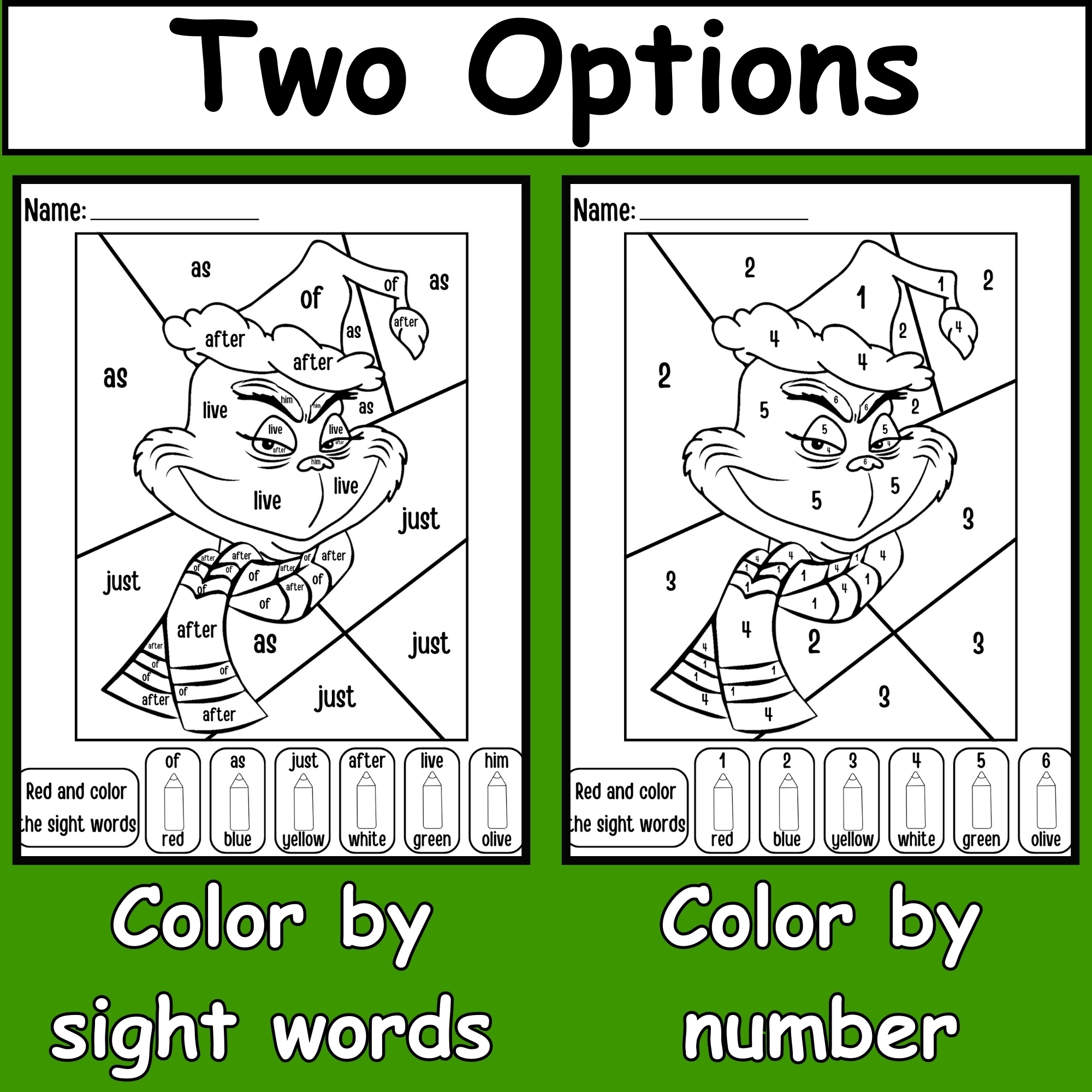 Grinch Printable Worksheets
