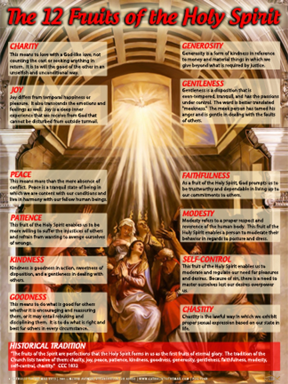 The Twelve Fruits Of The Holy Spirit Explained Poster Catholic 